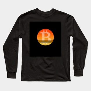 Bitcoin sunset Long Sleeve T-Shirt